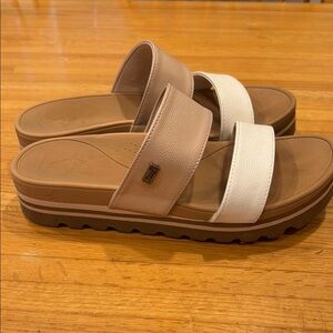 Reef- Women's Tan and White Sandals